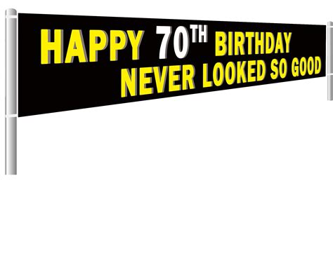 Buy Large Happy 70th Birthday Banner 70th Birthday Party Decorations