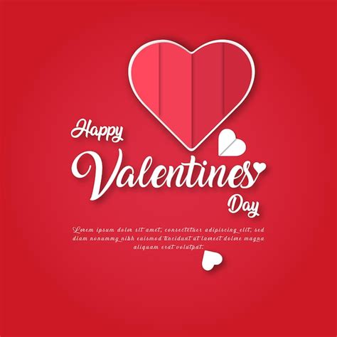 Premium Vector Happy Valentine S Day Social Media Post Vector Template