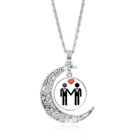 Gay Lesbian Lgbt Gift For Women Rainbow Pride Bisexual Transgender Pendant Necklace For Men