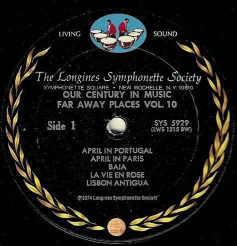 Longines Symphonette Our Century In Music Far Away Places Vol 10