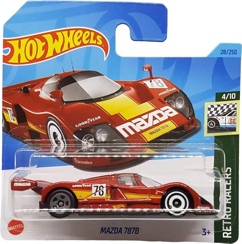 Hot Wheels Mazda B Retro Racers HKJ Short Card Good Year Brembo Dark Red