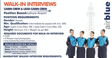 Air Hostess Jobs in Air Blue 2021-Walk In Interviews - Clebbio ...