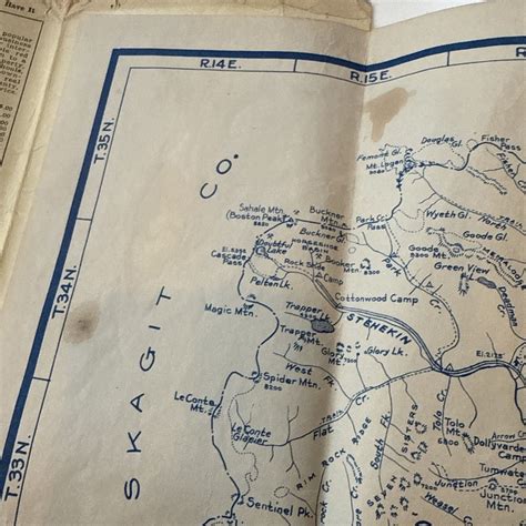 Metsker's Map of Chelan County, Washington - Vintage From 1950’s