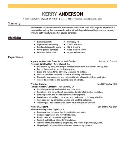 Concrete Worker Job Description For Resume | Mt Home Arts