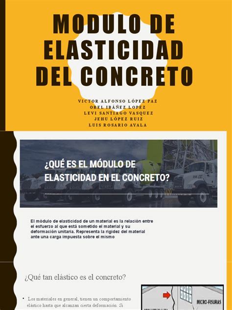 Modulo De Elasticidad Del Concreto Pptx Expoo Pdf Elasticidad Física Deformación