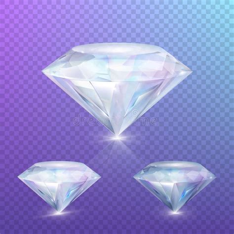 shimmering beautiful diamond collection stock vector illustration