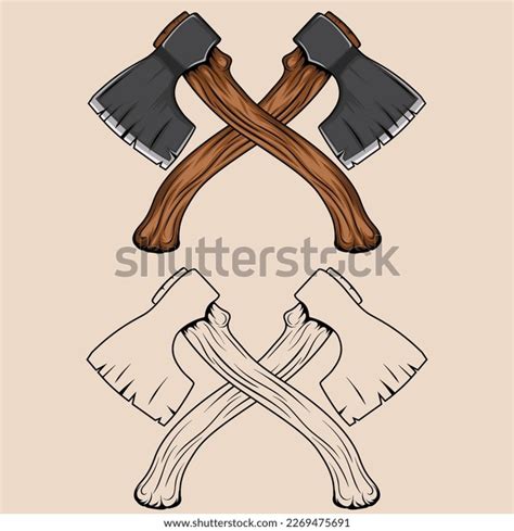 Axe Vector Art Icon Axe Cross Stock Vector Royalty Free 2269475691