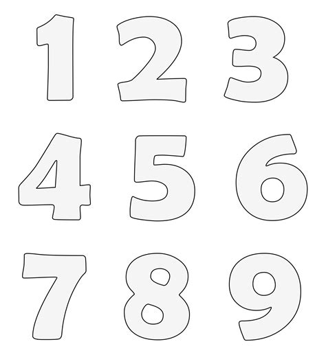 Printable large numbers 0 9