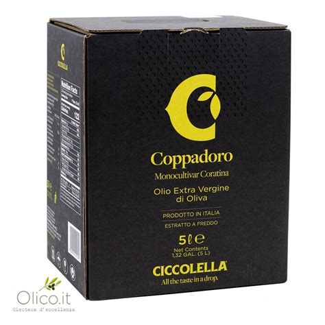 Extra Virgin Olive Oil Coppadoro Coratina Ciccolella Bag In Box 5 Lt