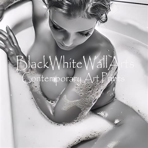 Stunning Nude In Bath Vintage Photo S Wet Breasts Sexy Erotic Stylish Pinup Poster