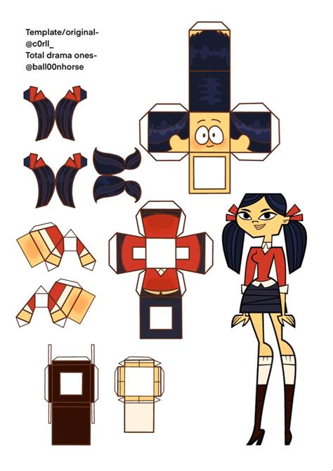 Kitty Total Drama Paper Doll Craft Paper Doll Craft Paper Dolls Paper Crafts