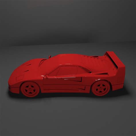 Ferrari F40 3D Model, STL File, 3D Printing Car (1/20 Scale) - Etsy