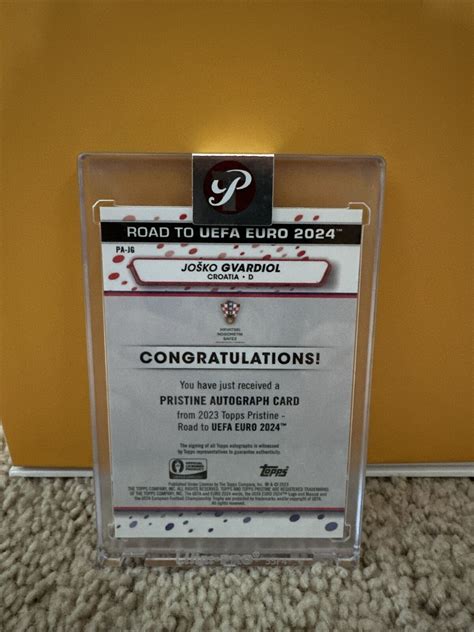 2023 24 Topps Pristine Josko Gvardiol Road To UEFA Euro 2024 Encased