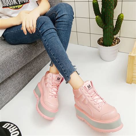 Aphixta/зимние женские ботильоны на платформе со шнуровкой ...