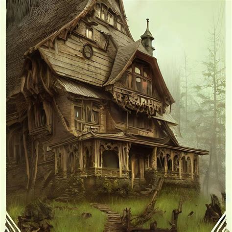 Painting Of An Evil Witch House In The Grim Prexi