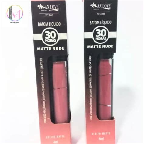Batom nude horas MAX LOVE várias cores Shopee Brasil