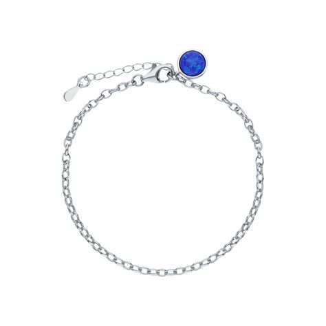 Серебряный браслет с опалами природными SUNLIGHT S42468-B9W-01: белое ...