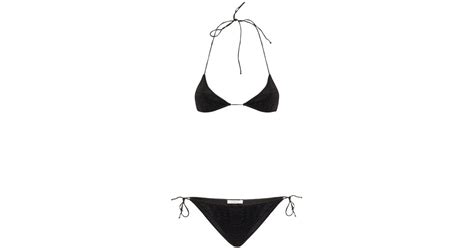 Oséree Lumière Microkini Triangle Bikini Set in White Lyst