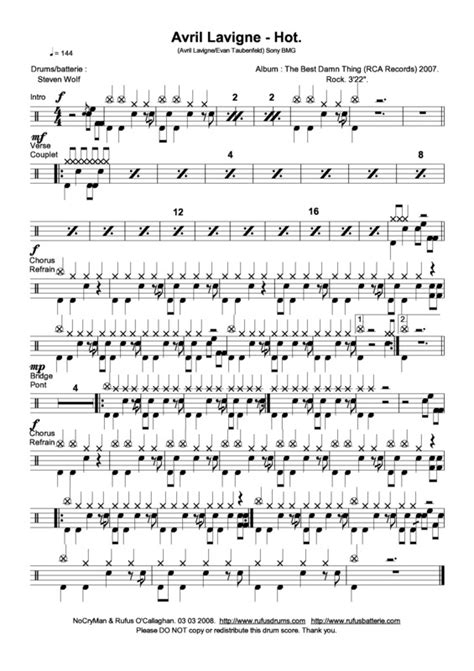 Super Partituras Hot V 3 Avril Lavigne