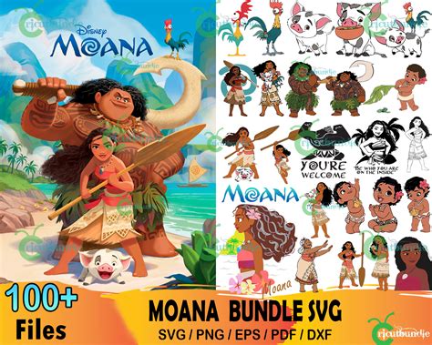 Disney Moana Bundle Svg Free Svg Files For Cricut