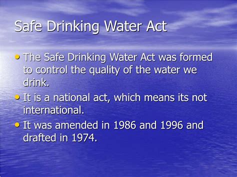 Ppt Safe Drinking Water Act Powerpoint Presentation Free Download Id5791985