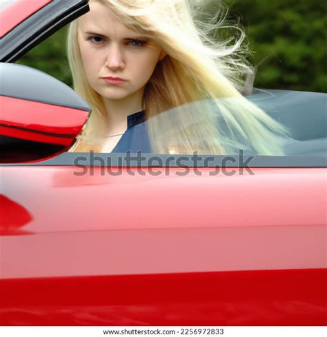 Photo Angry Looking Blonde Girl Head AI 生成图片 Shutterstock