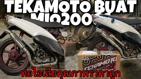 PASANG KNALPOT TEKAMOTO BUAT MIO SPEK 200CC COCOK BUAT TREND KNALPOT