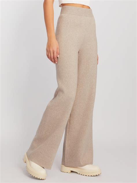 Брюки из вязаного трикотажа с поясом на резинке 223427620043, цвет ...