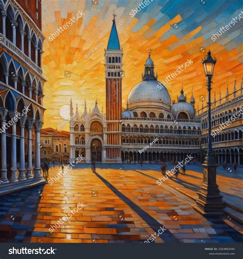 Piazza San Marco Venice Italy Night View: Over 2 Royalty-Free