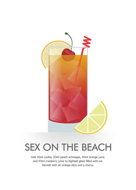 Sex On The Beach Cocktail Digital Art By Dennson Creative Pixels