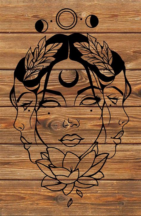 Greek Goddess Tattoo Hecate Goddess Sugar Skull Stencil Cricut Vinyl