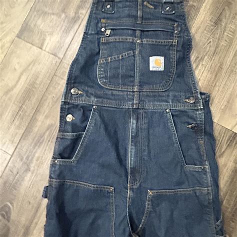 Carhartt Womens Denim Double Front Bib Overalls Depop