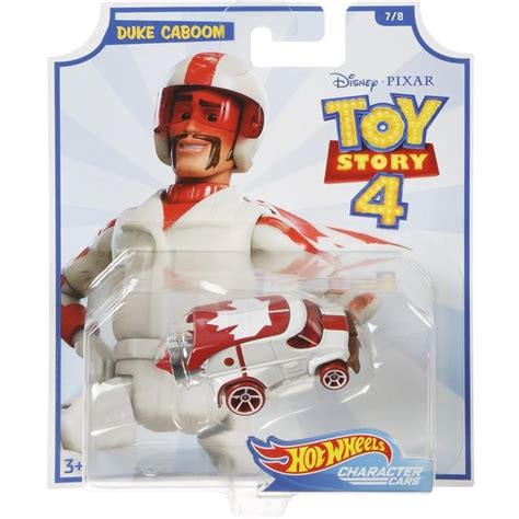 Hot Wheels Disney Pixar Toy Story Duke Caboom Character Car White Red Hot Wheels Toys Toy