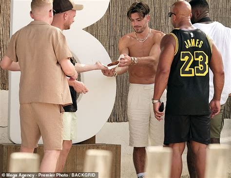 Jack Grealish Goes Shirtless As He Parties At A Beach Bar In Ibiza Hot Lifestyle News