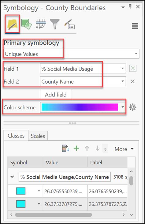 How To Sort Unique Value Symbology Classes Using Values From A Second