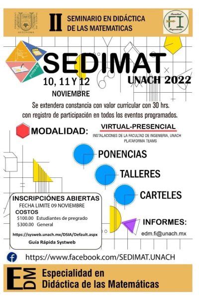 Invita la UNACH a participar en Seminario en Didáctica de Matemáticas