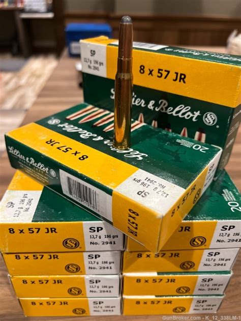 Sellier Bellot 8x57 JR IRS JRS Rimmed 318 Loaded Ammo 10 Full