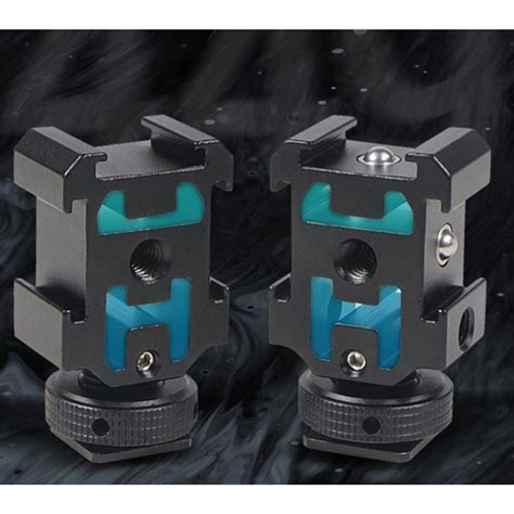 Triple Hot Shoe Mount Adapter Bracket Stand Holder For Dslr Camera For Led Video Microphone