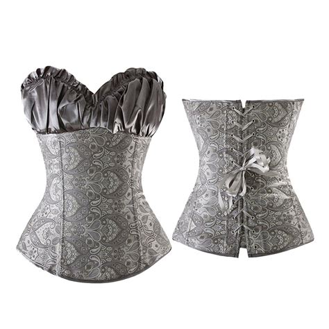 Sexy Bustier Waist Corset Top Lace Up Women Steampunk Basques Lingerie Size 6 24 EBay