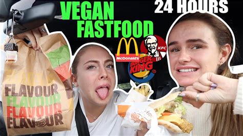 Only Eating Vegan Fast Food For 24 Hours Disaster Syd And Ell Youtube