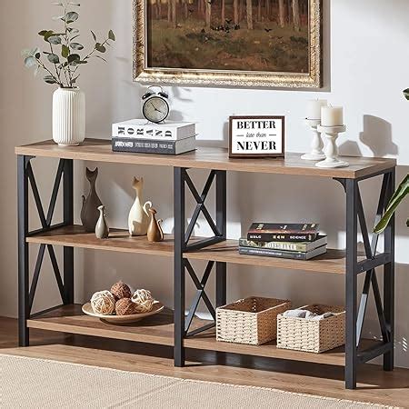 Amazon Bon Augure Industrial Sofa Console Table For Entryway