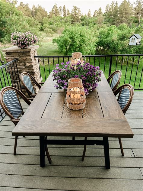 simple outdoor dining space sarah joy