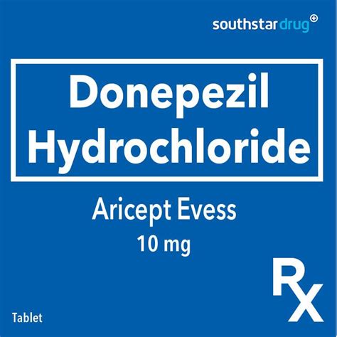 Buy Rx Aricept Evess 10 Mg Tablet Online Southstar Drug