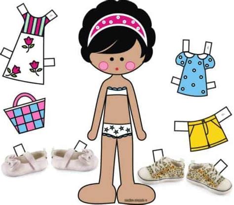Boneca de papel – como fazer 40 modelos para imprimir e montar – Artofit