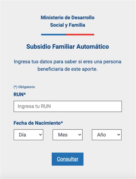 Consulta Con Tu Rut Si Recibes Subsidio Familiar Autom Tico Servicios