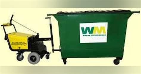 New Dumpster Mover Pulls Heavy Trash Containers Of Waste And Recycling