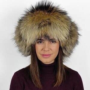 Finn Raccoon Fur Hat Fur Trapper Hat For Women Winter Hat With