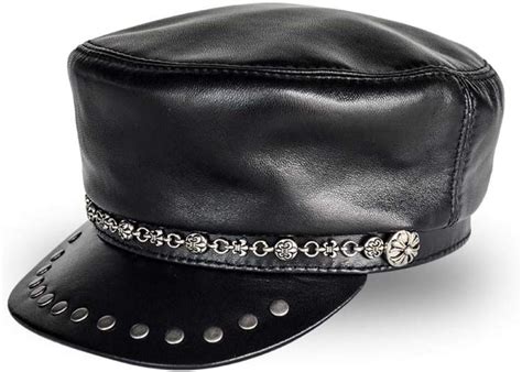 Women Genuine Leather Military Hats Women Classic Pu Newsboy Caps