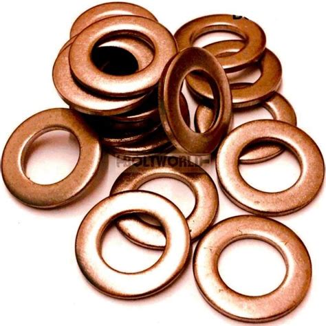 M10 X 21 X 1 25mm Flat Washer Form B Copper DIN 125 BS4320B Bolt