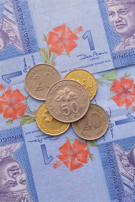 Banknote and Coins of Ringgit of Malaysia Stock Photo - Image of ...